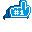 Cartoon Glove Hat Blue icon