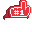 Cartoon Glove Hat Red icon